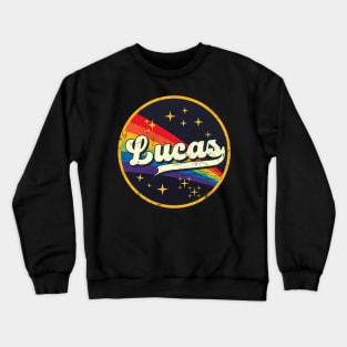 Lucas // Rainbow In Space Vintage Grunge-Style Crewneck Sweatshirt